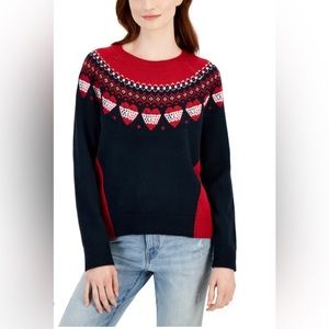 Heart Fair Isle Sweater NWT